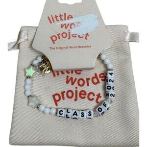 NWT Little Words Project Class Of 2024 Beaded Bracelet S/M